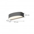 it-Lighting Caror - LED 9W 3CCT Up and Down Outdoor Light in Grey Color (80204030)