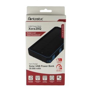 Fontastic PowerBank 20000mAh SOLAR ”Xora” 20.000mAh, 2xUSB A / 1x USB Type C με επαγωγικό φορτιστή