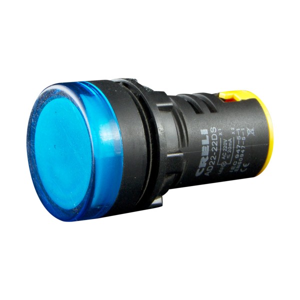 Ενδεικτική λυχνία LED πίνακος Φ22 Μπλε 220V AC Creli Μικροϋλικά - Εξαρτήματα Ηλεκτρικών Πινάκων