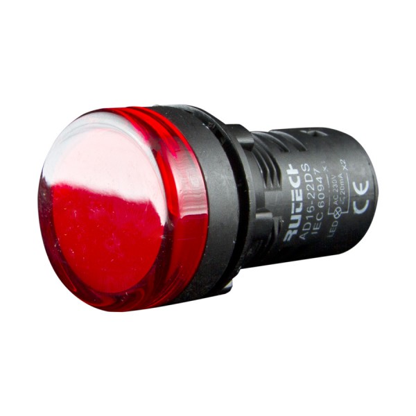 Μπουτόν φωτιζόμενο 220V-240V* Κόκκινο N/Ο Creli Μικροϋλικά - Εξαρτήματα Ηλεκτρικών Πινάκων